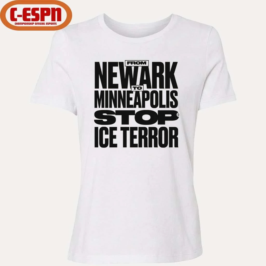 Official From Newark To Minneapolis Stop Ice Terror T-Shirt