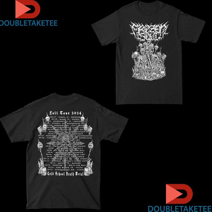 Official Frozen Soul Cold School Death Metal Fall Tour 2024 Shirts