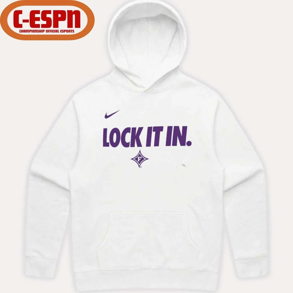 Official Furman University Basketball Lock It In Bench T-Shirt