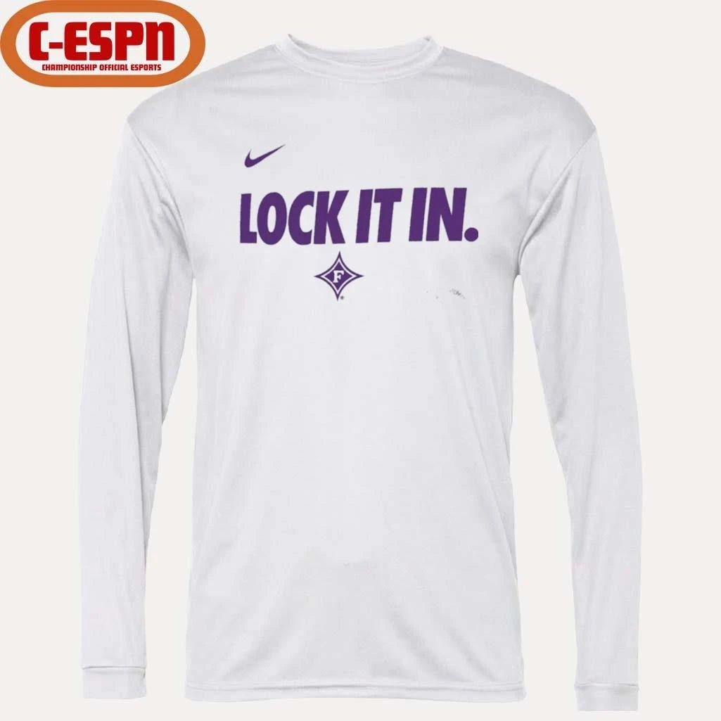 Official Furman University Basketball Lock It In Bench T-Shirt