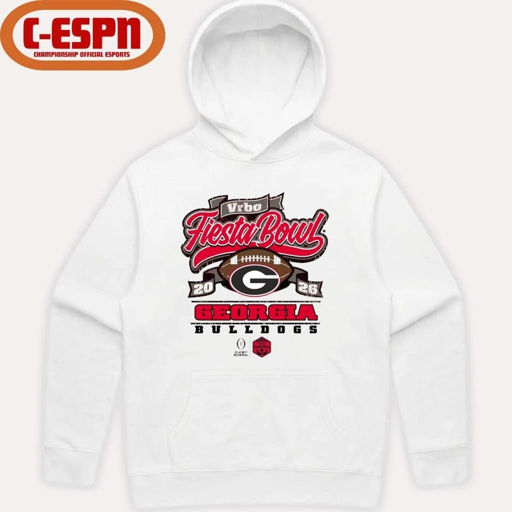 Official Georgia Bulldogs CFP Semifinal 2026 Vrbo Fiesta Bowl Scripted Shirt