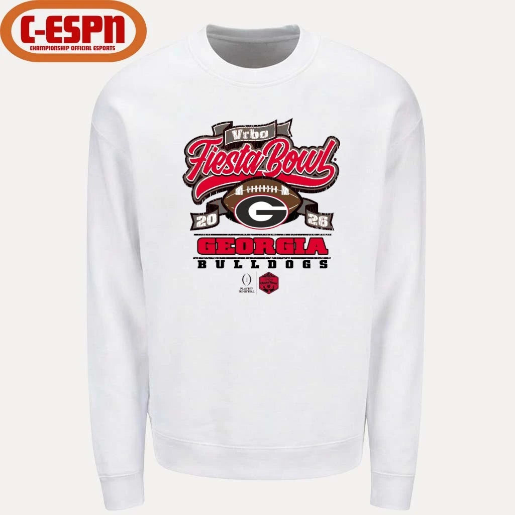 Official Georgia Bulldogs CFP Semifinal 2026 Vrbo Fiesta Bowl Scripted Shirt