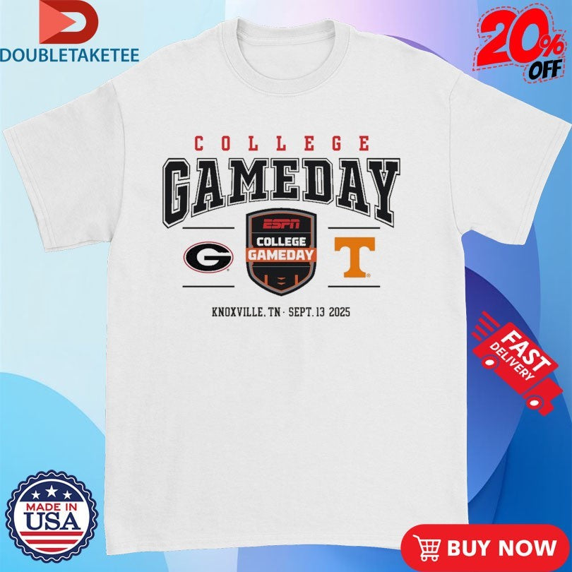 Official Georgia Bulldogs Vs Tennessee Volunteers College Gameday Knoxville TN Sept 13 2025 Shirts