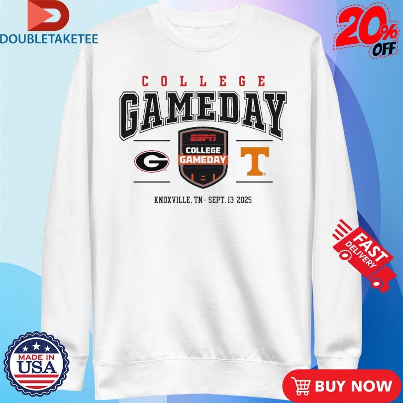 Official Georgia Bulldogs Vs Tennessee Volunteers College Gameday Knoxville TN Sept 13 2025 Shirts