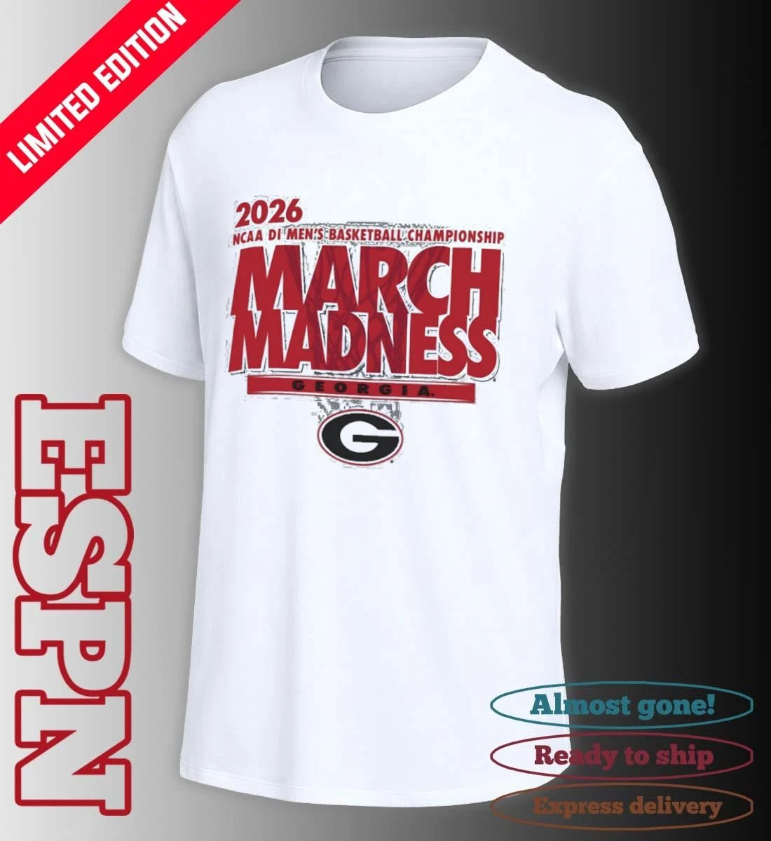 Official Georgia Men’s Basketball Single Team NCAA March Madness Shirt