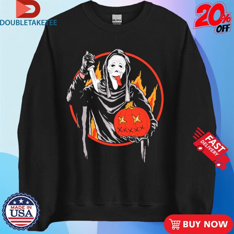 Ghost Face Spoof Creepy Carver Shirts