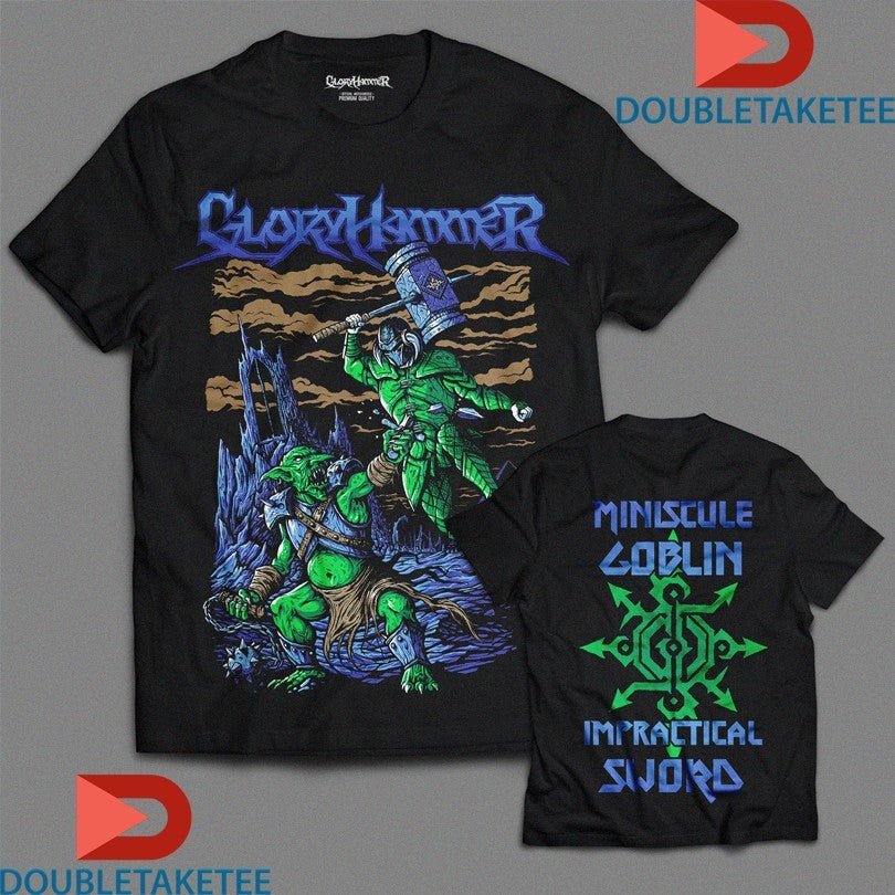 Official Gloryhammer Miniscule Goblin Impractical Sword Shirts