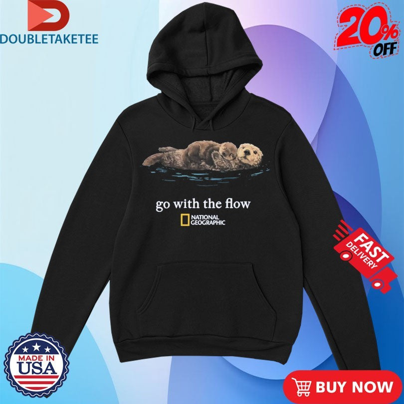Official Go With The Flow National Geographic Sea Otter Shirts