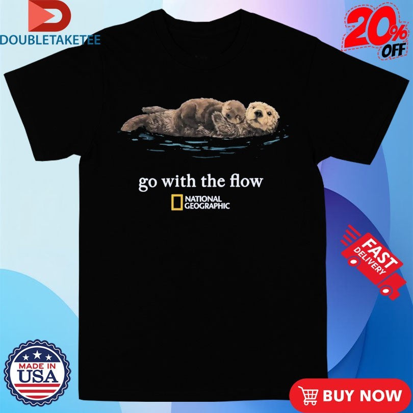 Official Go With The Flow National Geographic Sea Otter Shirts