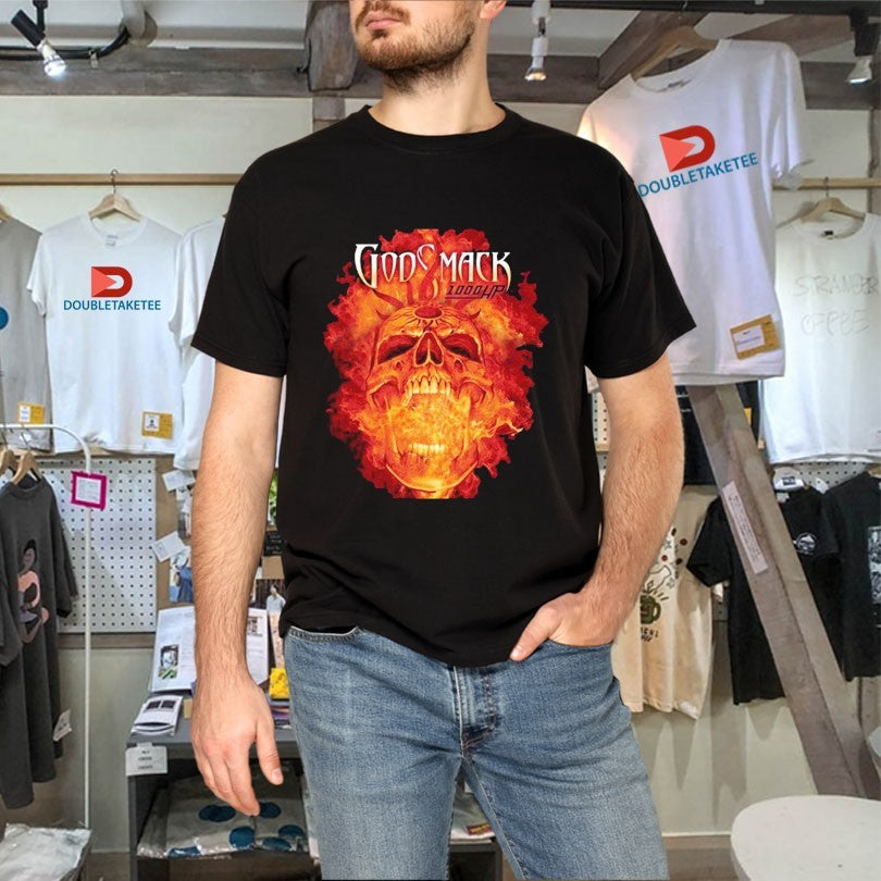 Official Godsmack 1000HP Skull Flames Shirts