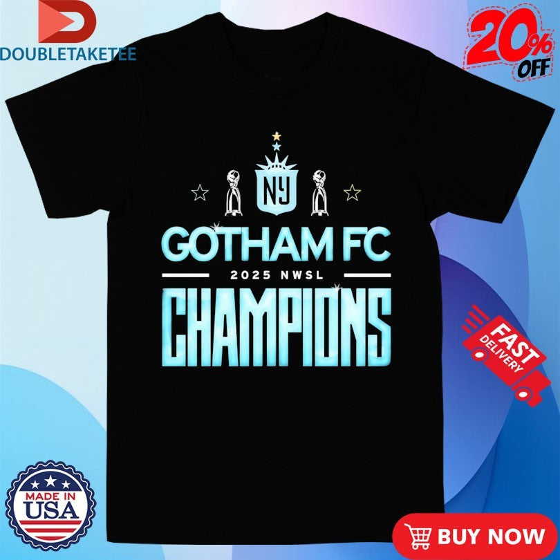 Official Gotham FC 2025 NWSL Champions Trophies Shirts
