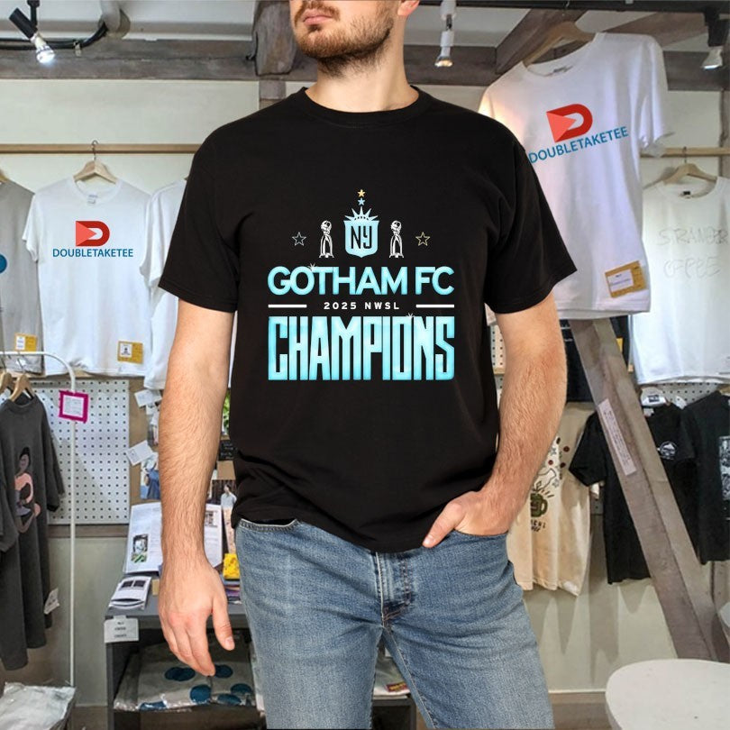 Official Gotham FC 2025 NWSL Champions Trophies Shirts