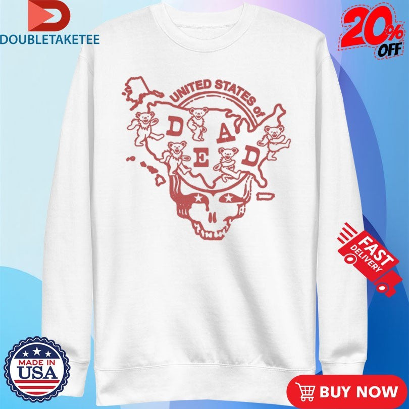 Official Grateful Dead Ohio United States Of Dead Bears Map Shirts
