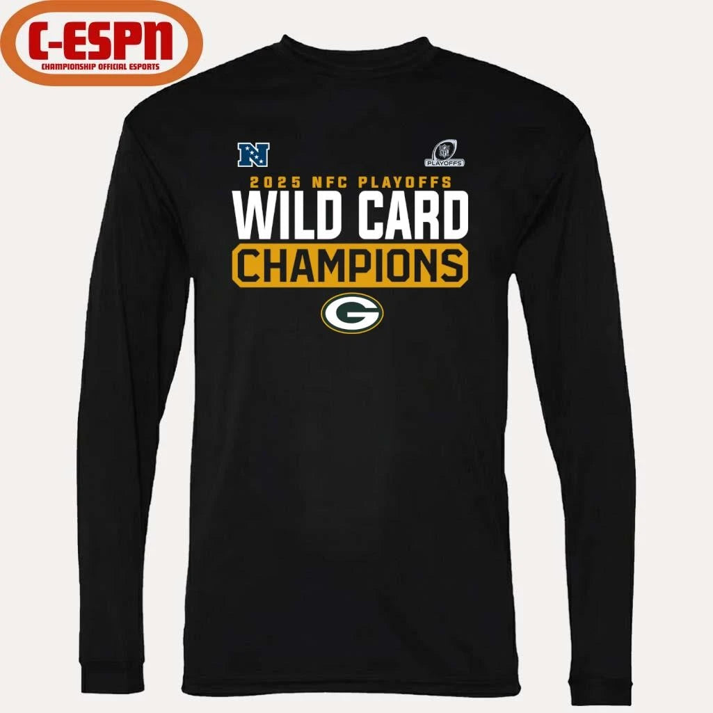 Official Green Bay Packers 2025-26 NFC Wild Card Playoffs Champions Shirt
