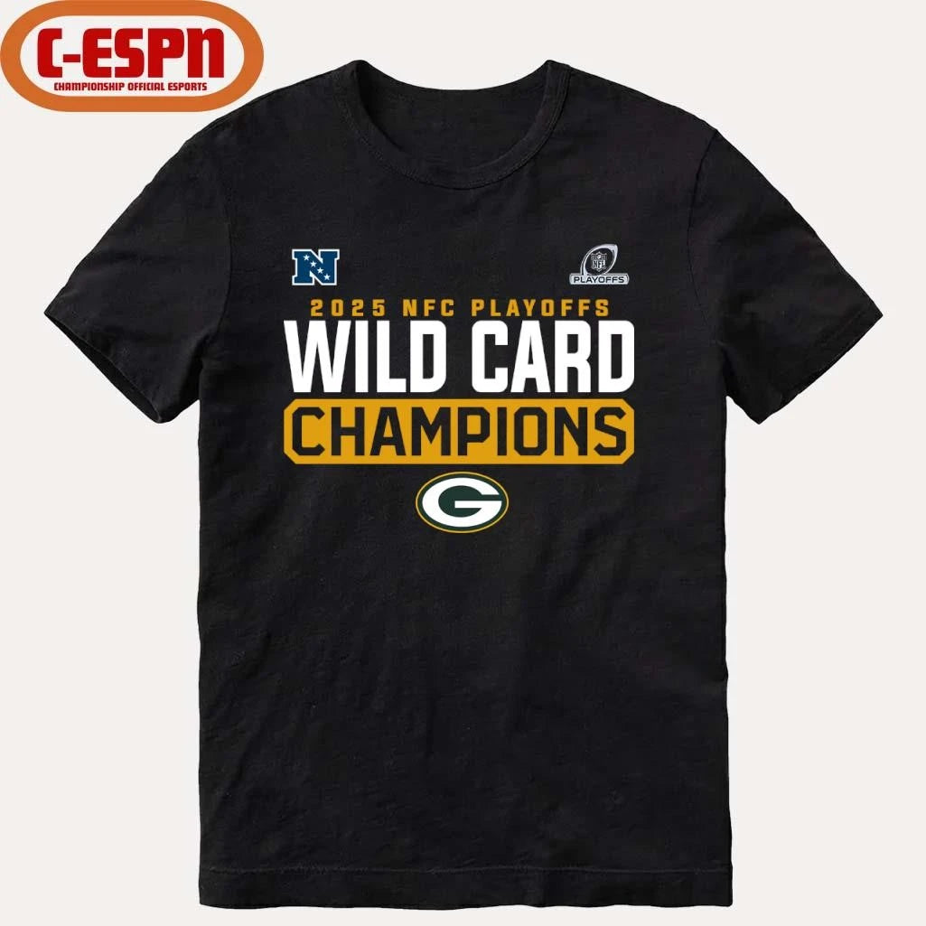Official Green Bay Packers 2025-26 NFC Wild Card Playoffs Champions Shirt