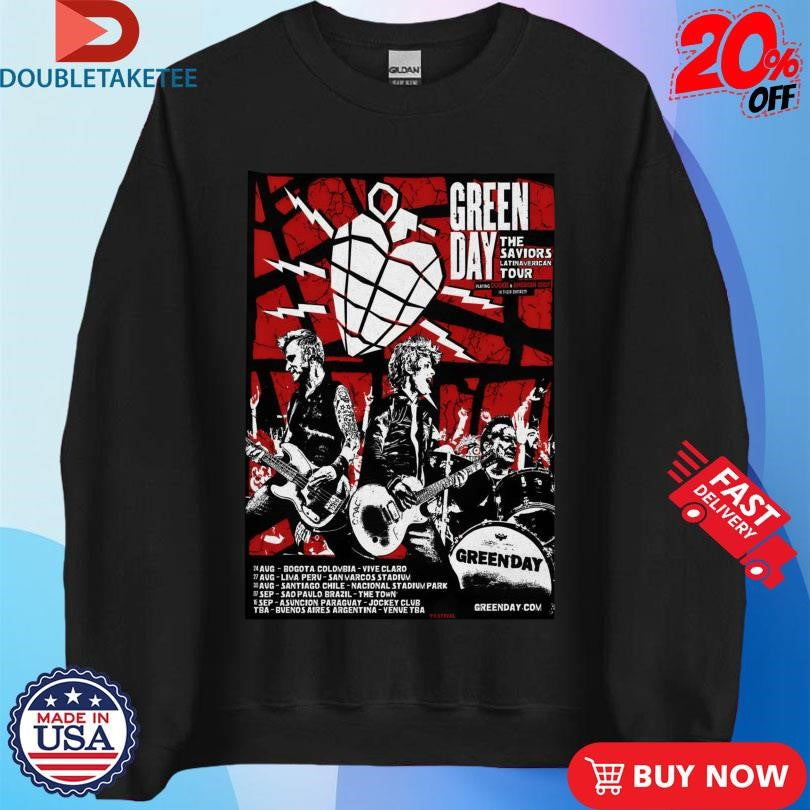 Official Green Day The Saviors Latin American Tour 2025 Dates Shows Shirts
