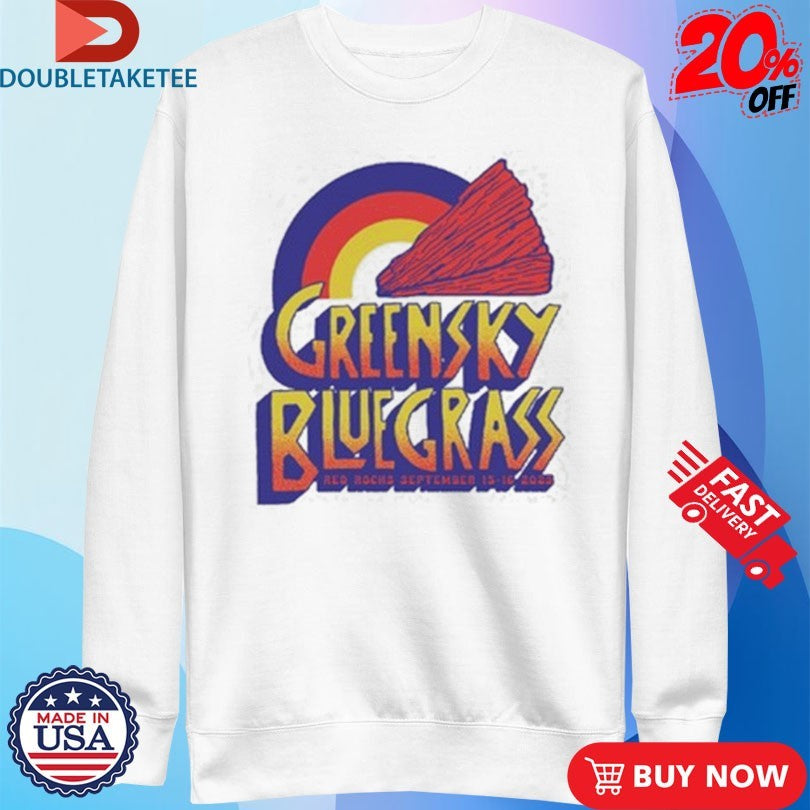 Official Greensky Bluegrass Red Rocks 2023 Rainbow Shirts