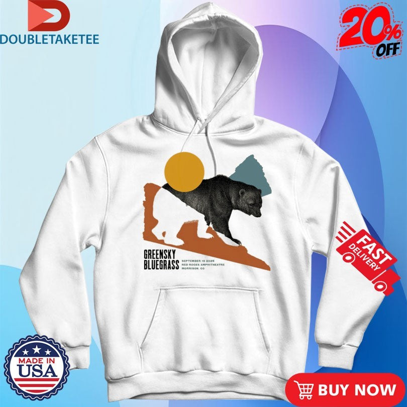 Official Greensky Bluegrass Red Rocks 2025 Bear Shirts
