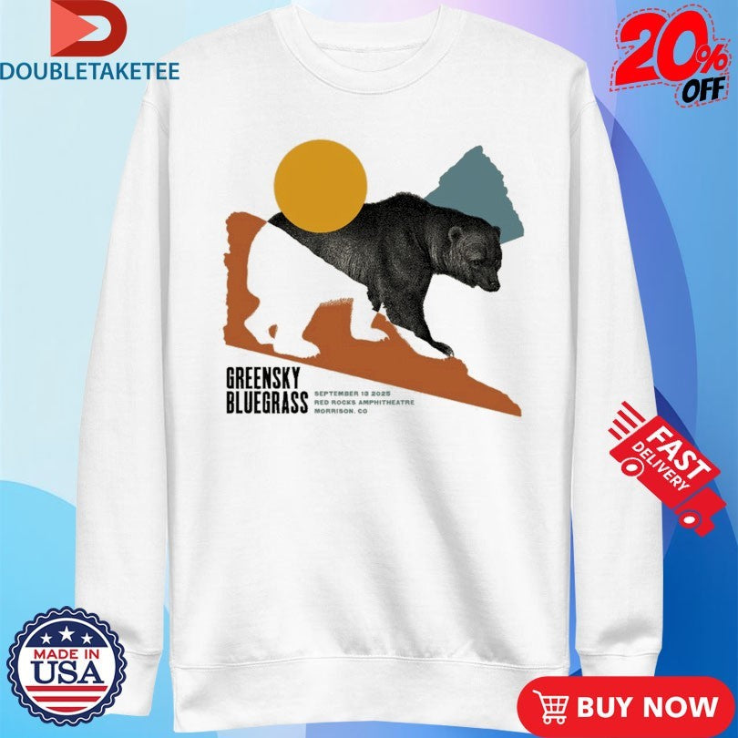 Official Greensky Bluegrass Red Rocks 2025 Bear Shirts