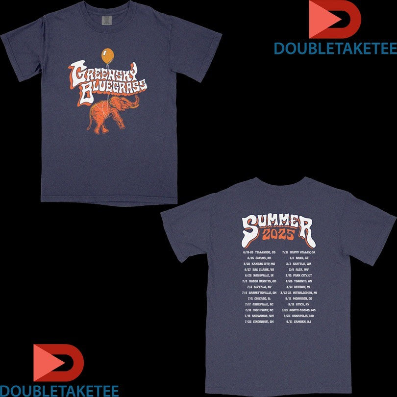 Official Greensky Bluegrass Summer Tour 2025 Dates Elephant Balloon Shirts