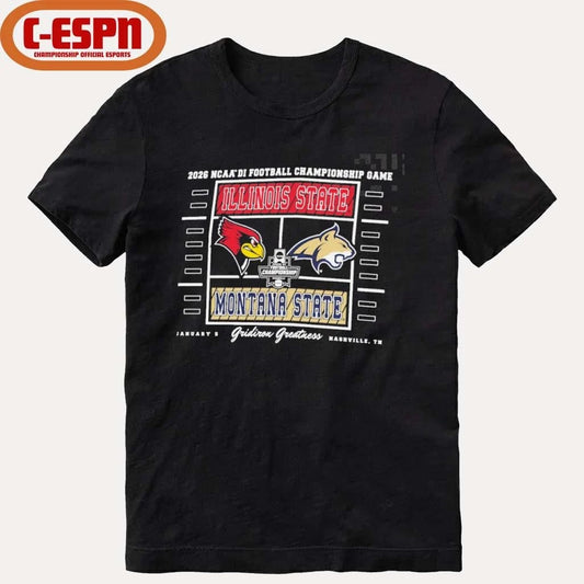 Official Gridiron Greatness 2026 NCAA DI Football Championship Game Illinois State Vs Montana State Shirt