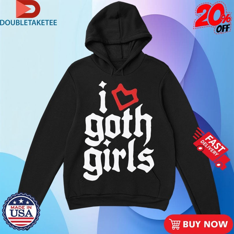 Official Groovy Society I Heart Goth Girls Shirts