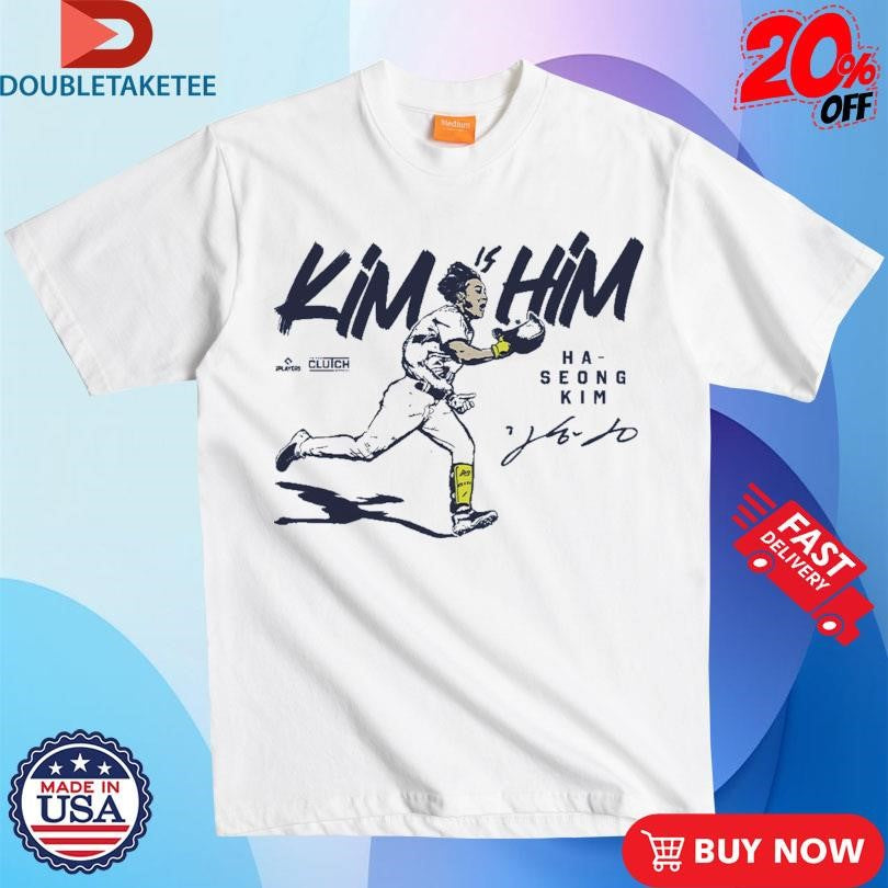 Official Ha-Seong Kim Kim Is Him MLBPA Signature T-Shirts