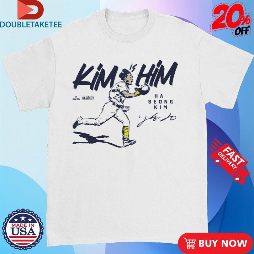 Official Ha-Seong Kim Kim Is Him MLBPA Signature T-Shirts