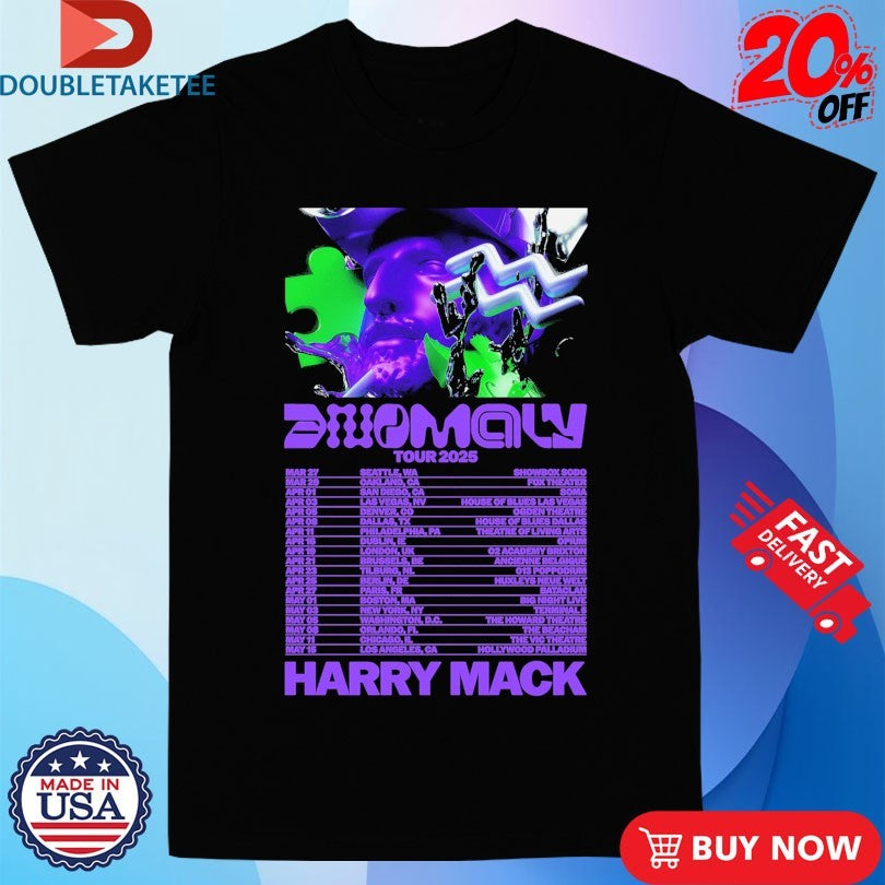 Official Harry Mack Anomaly Tour 2025 Tour Dates Shirts