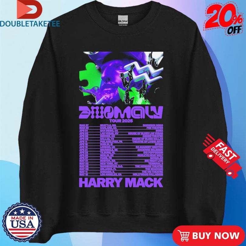 Official Harry Mack Anomaly Tour 2025 Tour Dates Shirts