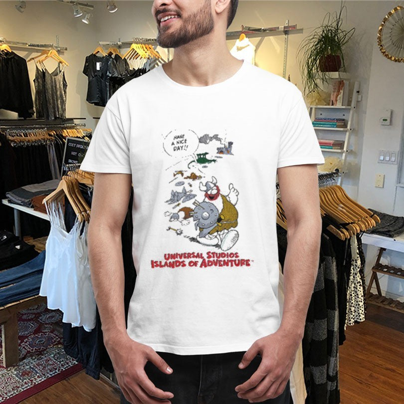 Official Have A Nice Day Universal Studios Islands Of Adventure Viking Shirts