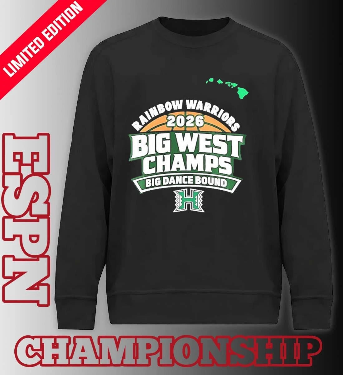 Official Hawaii Rainbow Men’s Basketball Big West Conference Champions Big Dance Bound Shirt