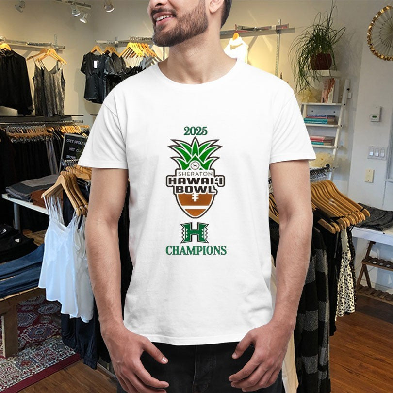 Official Hawaii Rainbow Warriors Hawaii Bowl Champions 2025 Shirts