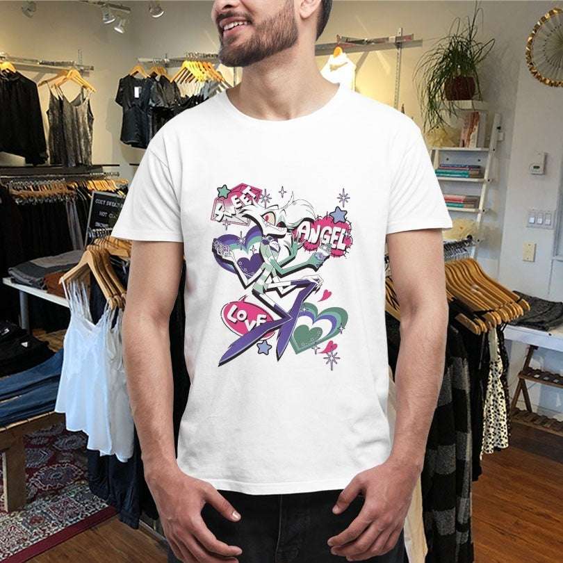 Official Hazbin Hotel Sweet Angel Love Angel Dust Shirts