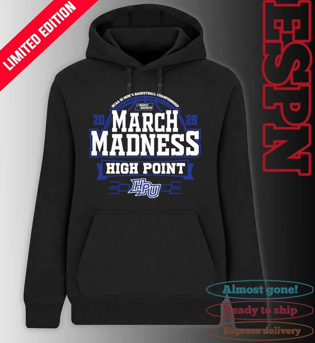 Official High Point Panthers Men’s Basketball March Madness Bound T-Shirt