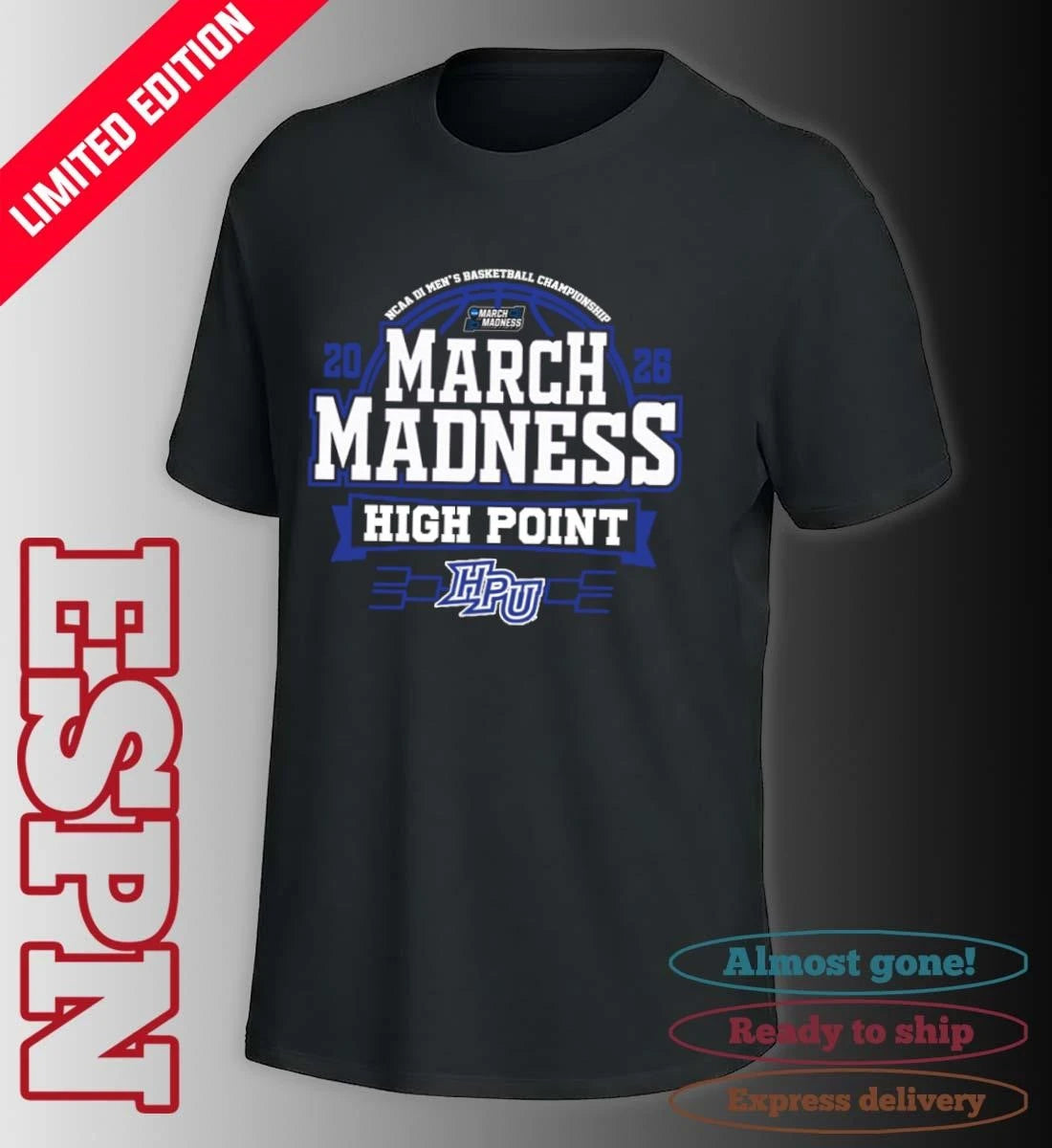 Official High Point Panthers Men’s Basketball March Madness Bound T-Shirt