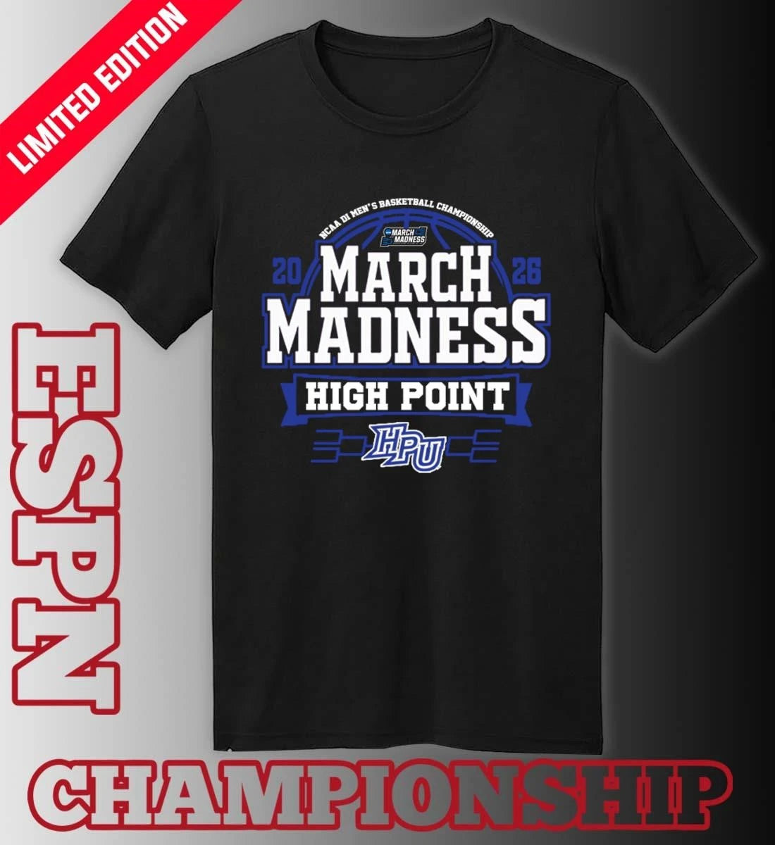 Official High Point Panthers Men’s Basketball March Madness Bound T-Shirt