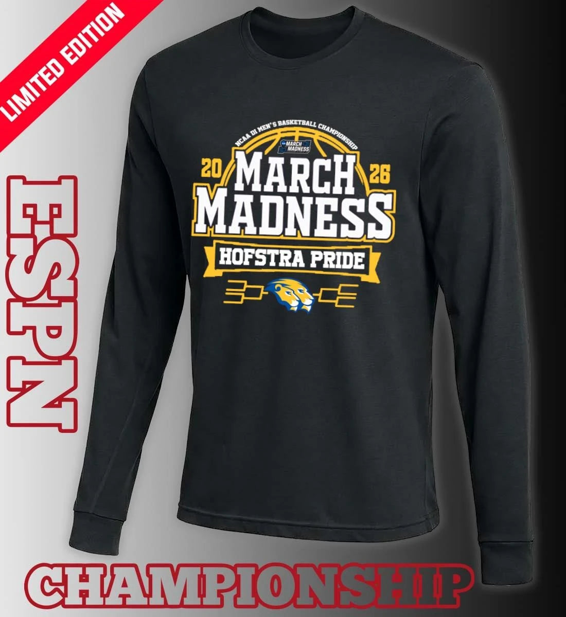 Official Hofstra Pride Men’s Basketball March Madness Bound T-Shirt