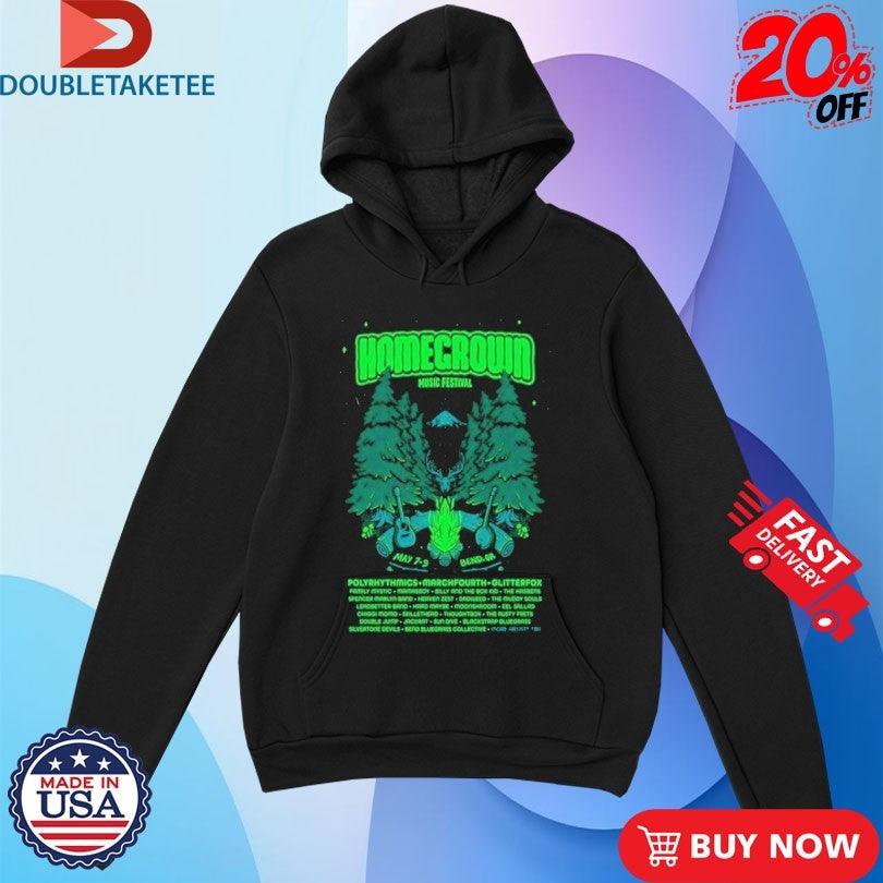 Official HomeGrown Music Fest Bend, OR May 7-9 2026 Shirts
