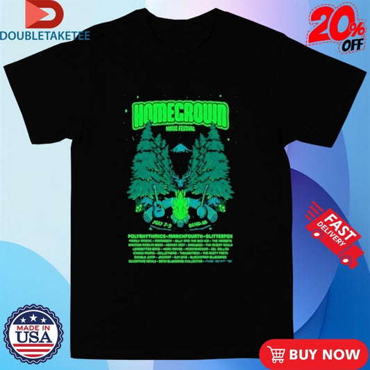 Official HomeGrown Music Fest Bend, OR May 7-9 2026 Shirts
