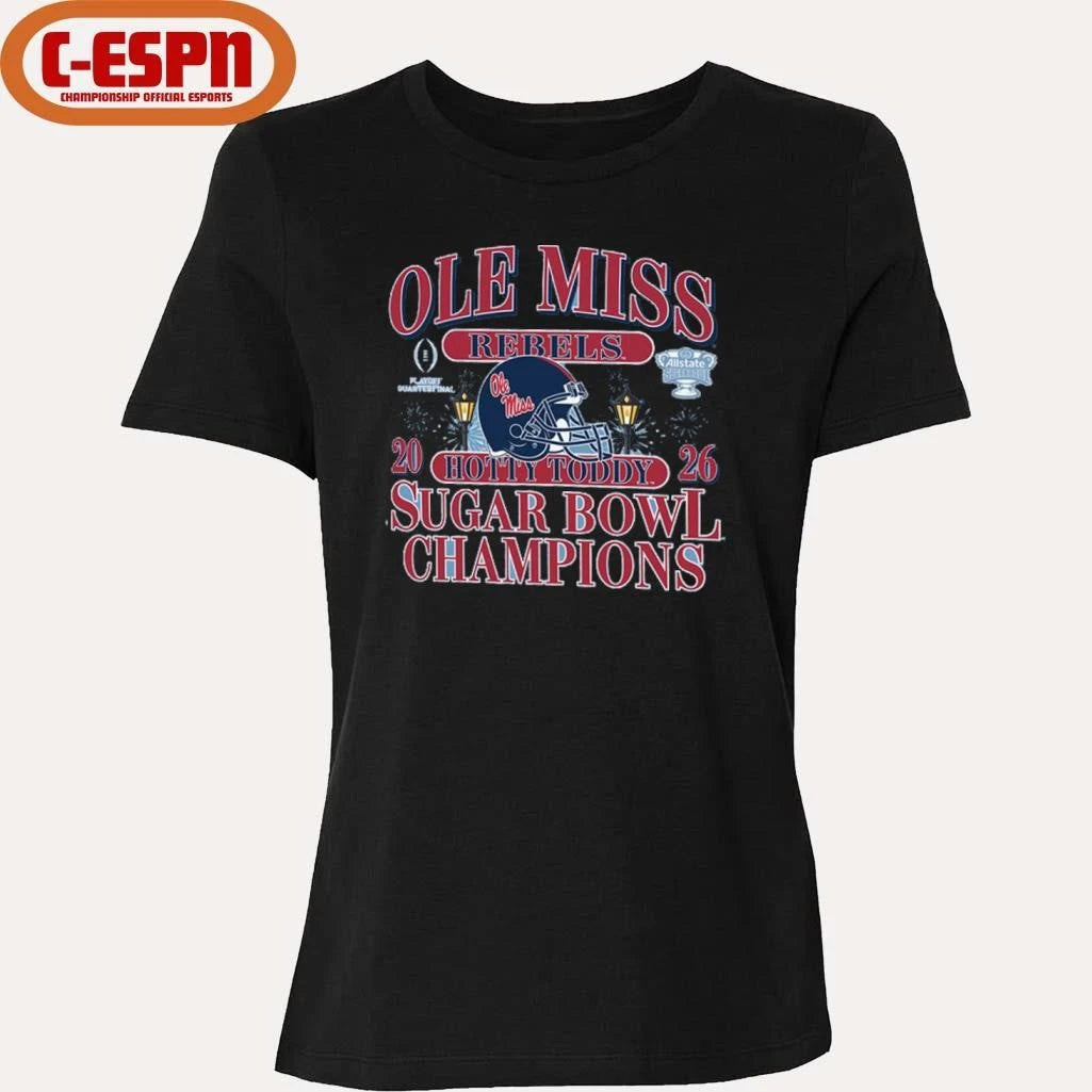 Official Hotty Toddy Ole Miss Allstate Sugar Bowl Champions T-Shirt