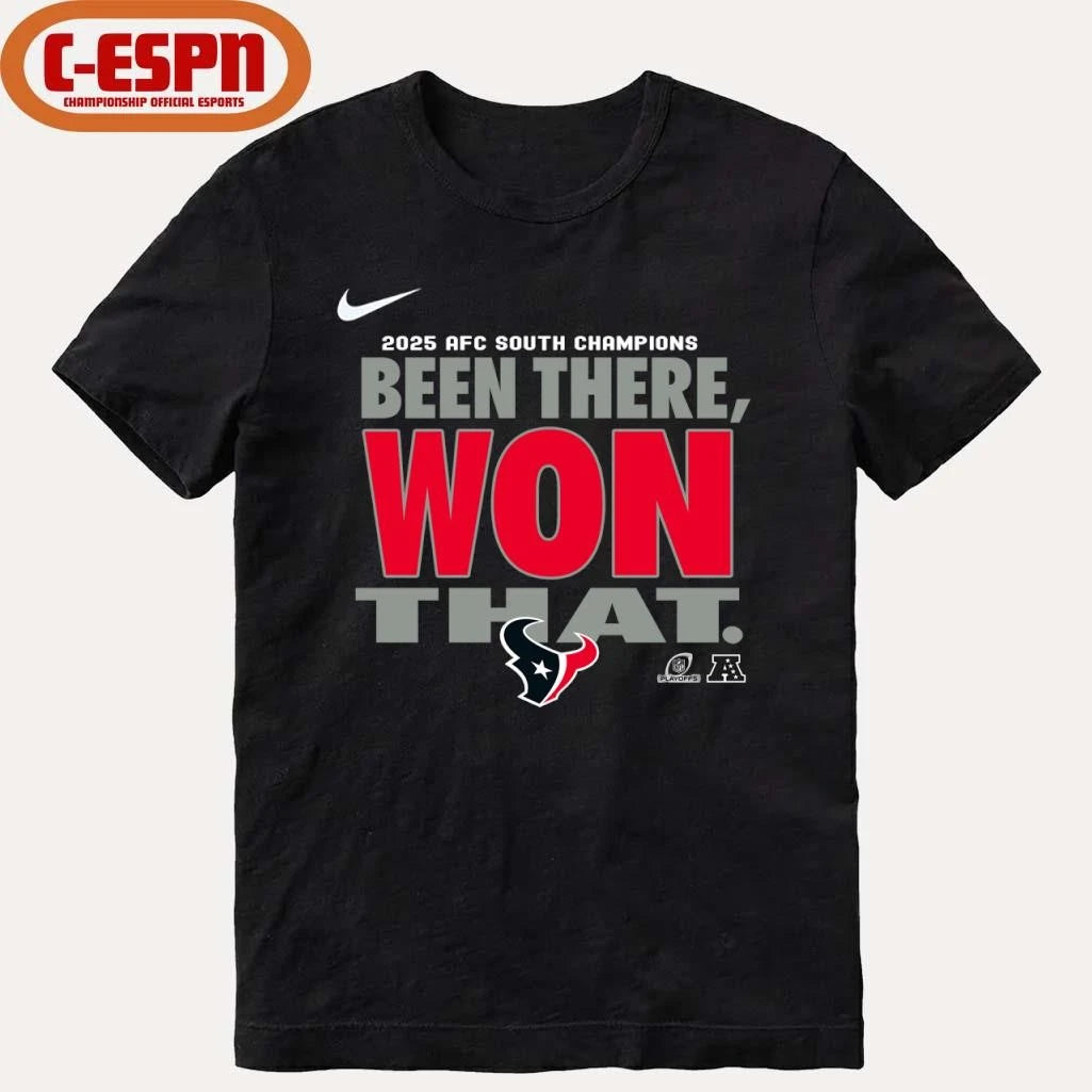 Official Houston Texans 2025 AFC South Champions Been There, Won That T-Shirt