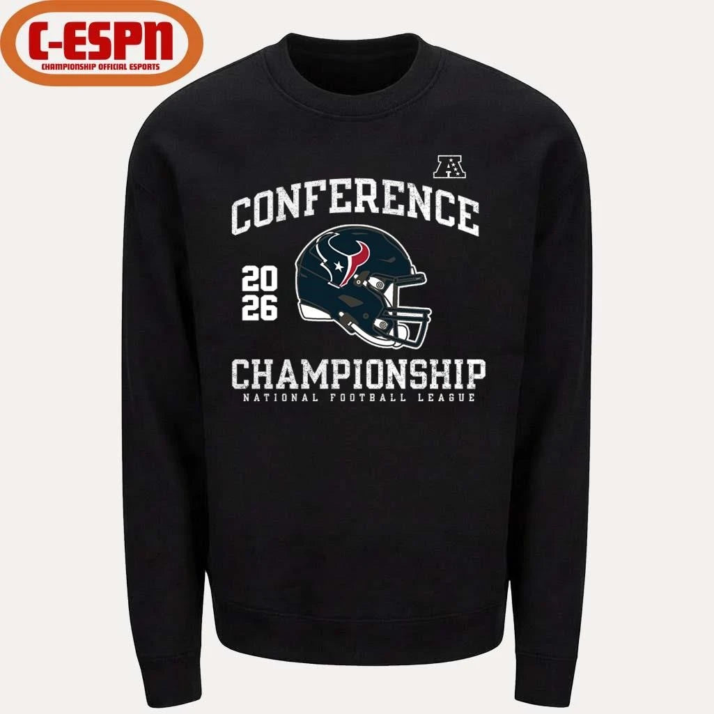 Official Houston Texans 2026 AFC Conference Championship Helmet T-Shirt