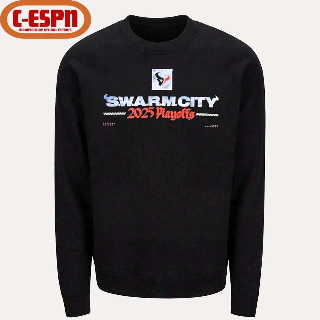 Official Houston Texans S.W.A.R.M. City 2025 Playoffs Shirt