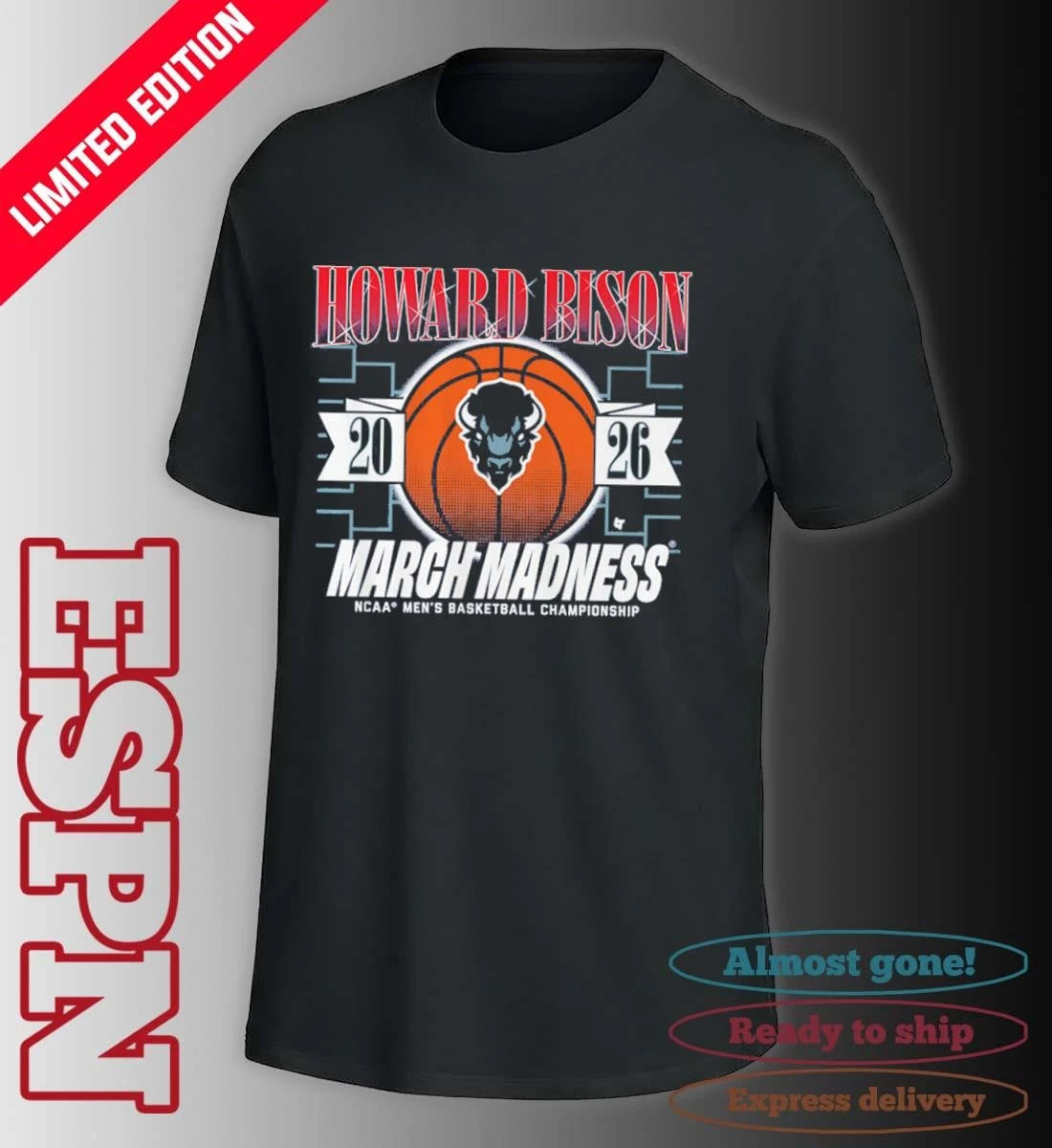 Official Howard Bison Men’s Basketball March Madness NCAA Tournament Shirt