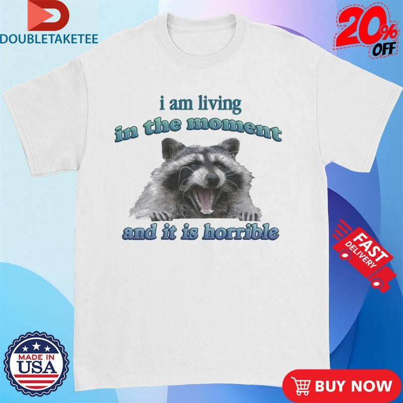 Official I Am Living In The Moment And It Is Horrible Raccoon Shirts