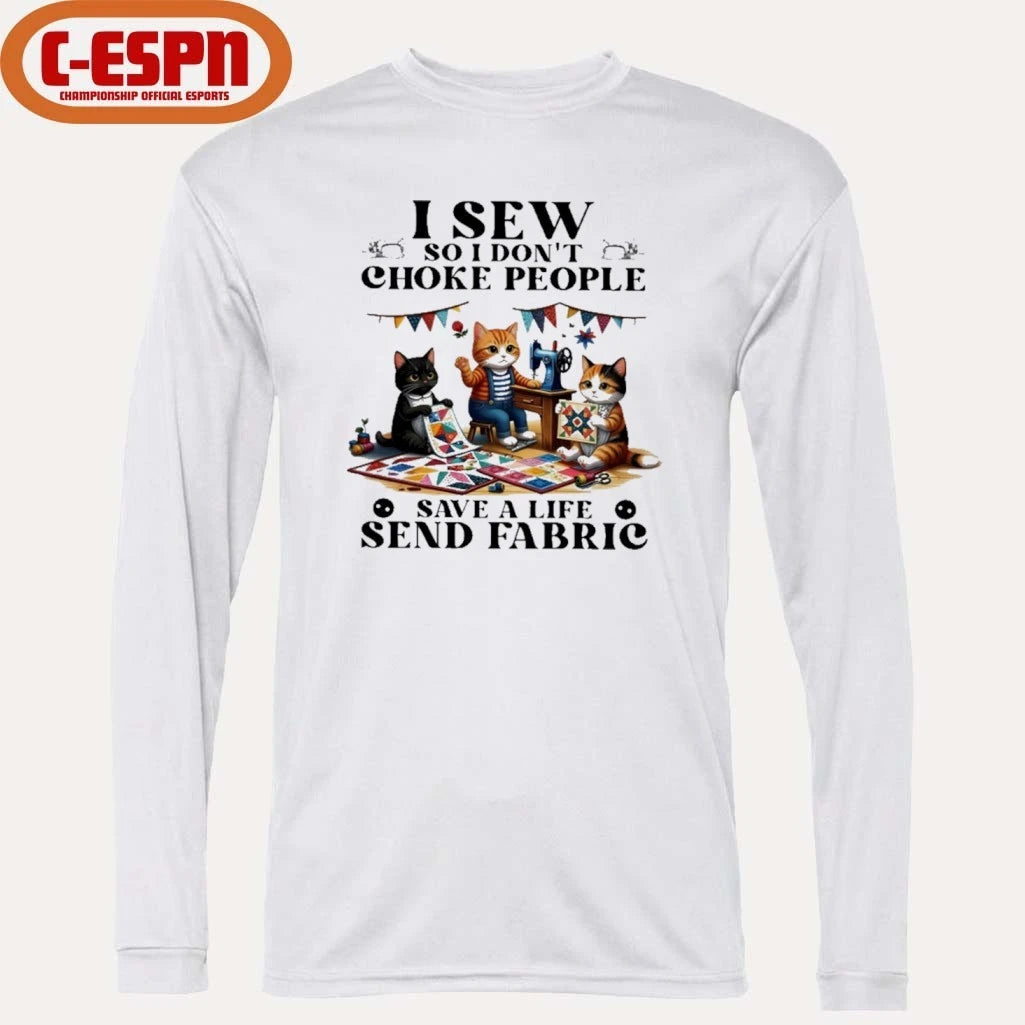 Official I Sew So I Don’t Choke People Save A Life Send Fabric Classic T-Shirt
