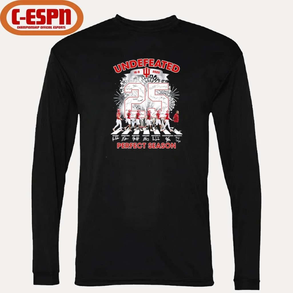 Official IU Football Abbey Road Undefeated 16-0 Perfect Season Shirt