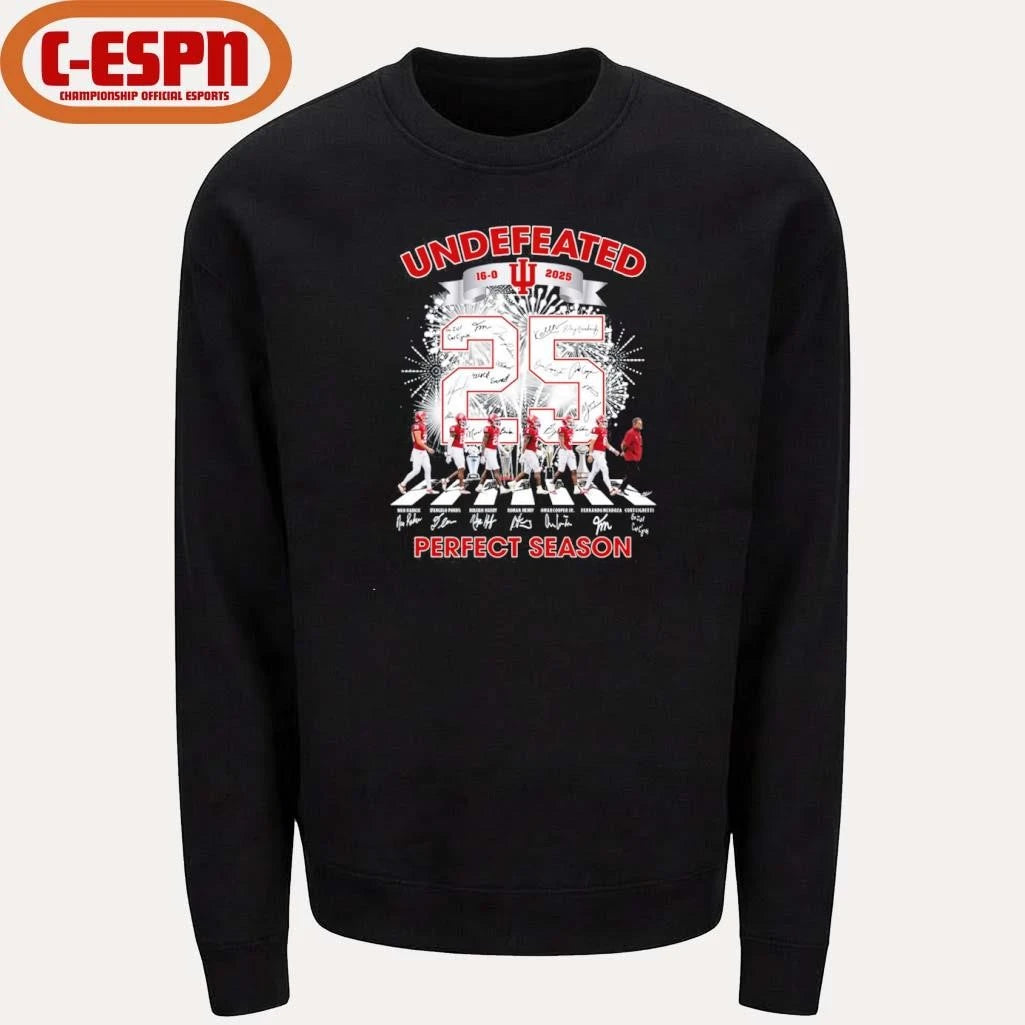 Official IU Football Abbey Road Undefeated 16-0 Perfect Season Shirt