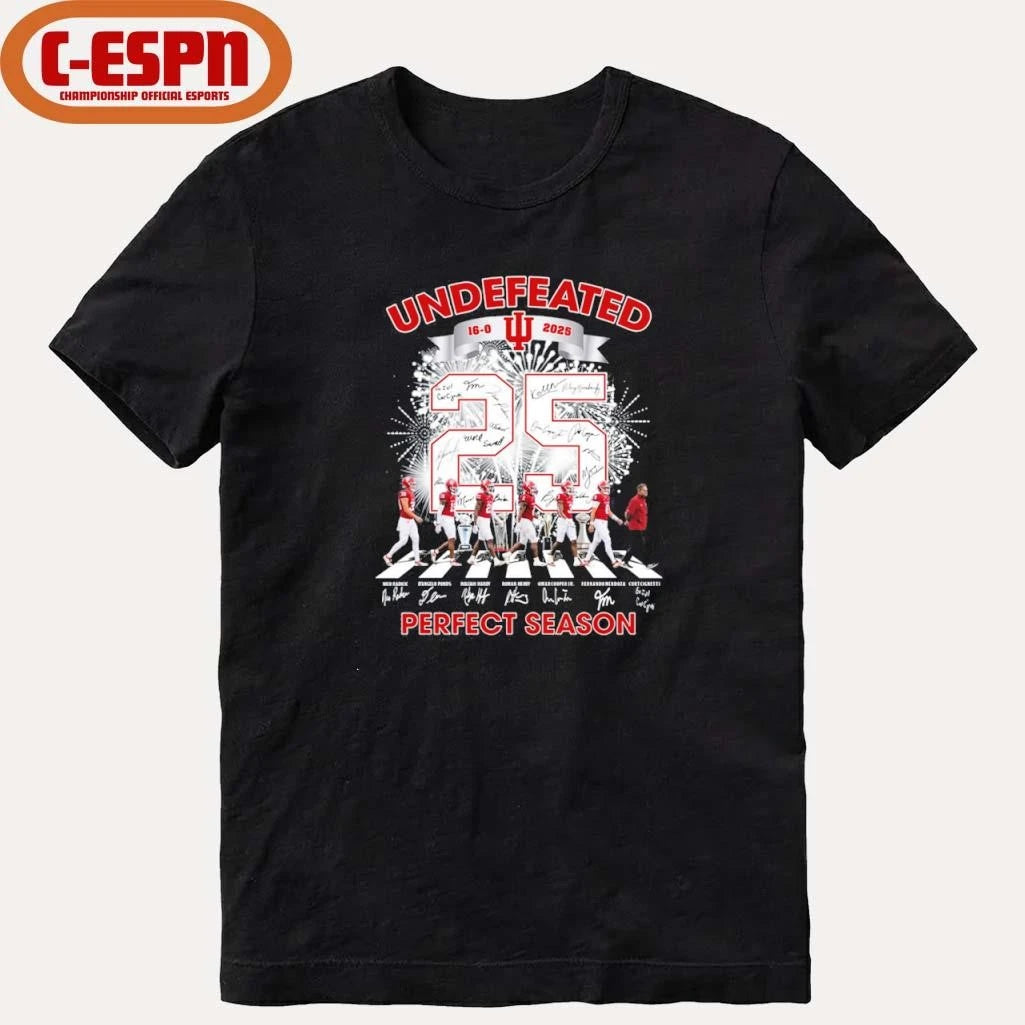 Official IU Football Abbey Road Undefeated 16-0 Perfect Season Shirt